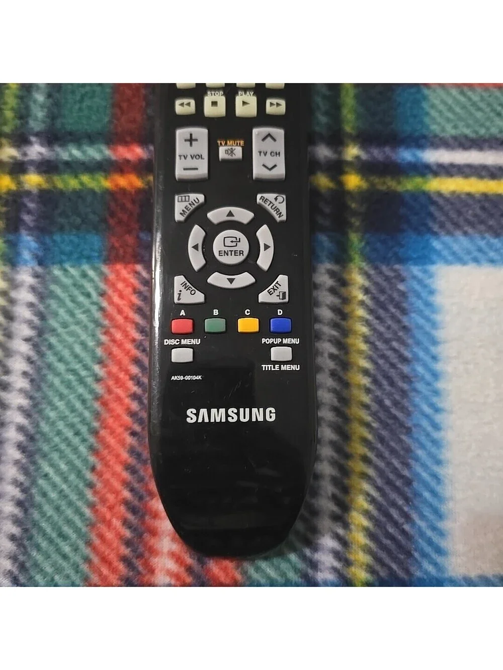 Samsung AK59-00104K Remote Control Cleaned Tested No Battery Cover